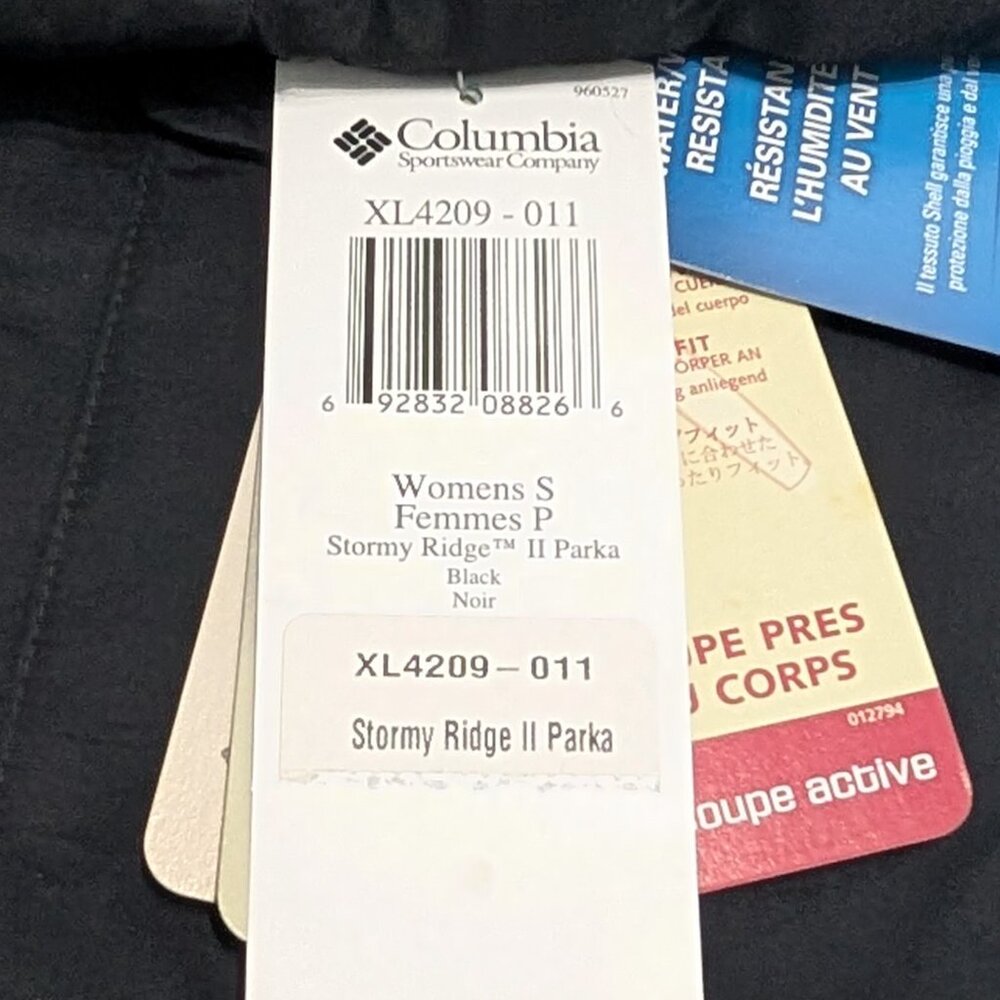 NWT Columbia Stormy Ridge II Parka Black Down & Feathers Women's Small - Picture 12 of 15